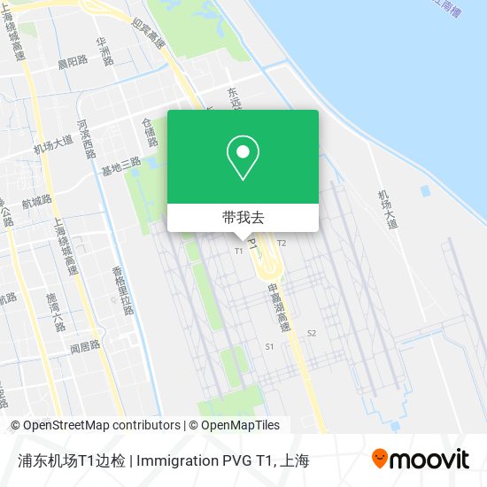 浦东机场T1边检 | Immigration PVG T1地图