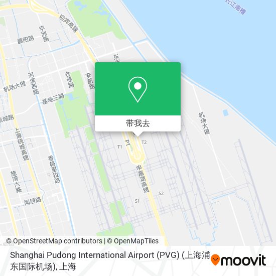 Shanghai Pudong International Airport (PVG) (上海浦东国际机场)地图