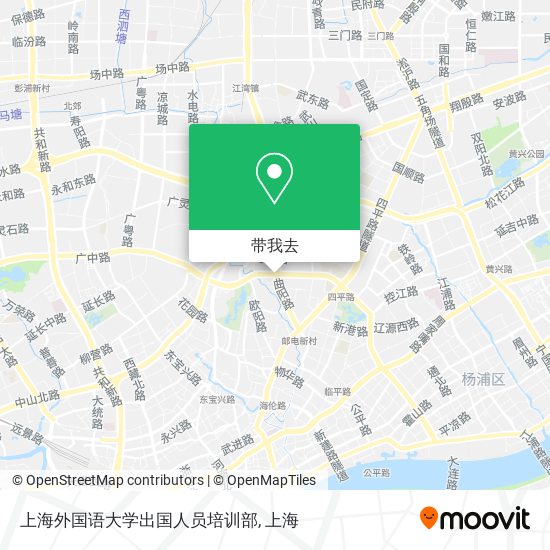 上海外国语大学出国人员培训部地图