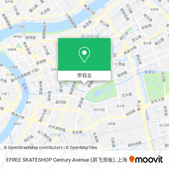 EFREE SKATESHOP Century Avenue (易飞滑板)地图