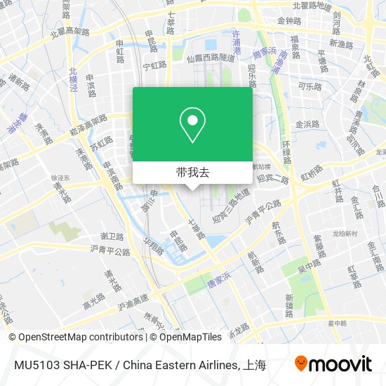MU5103 SHA-PEK / China Eastern Airlines地图