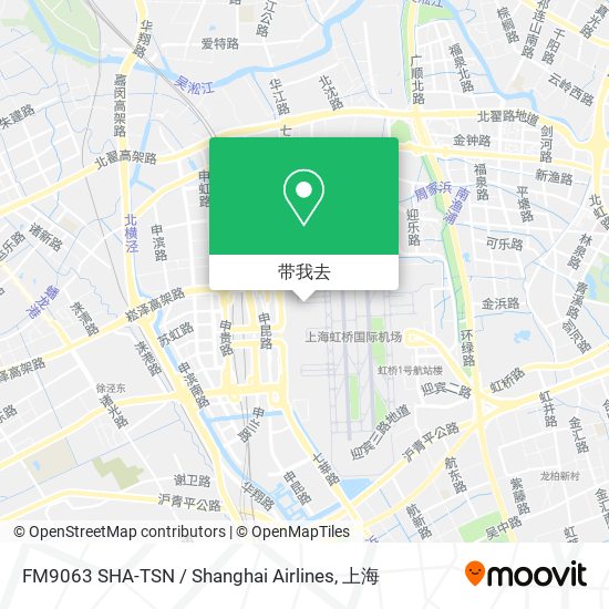 FM9063 SHA-TSN / Shanghai Airlines地图
