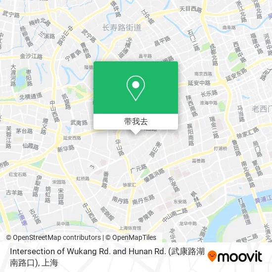 Intersection of Wukang Rd. and Hunan Rd. (武康路湖南路口)地图