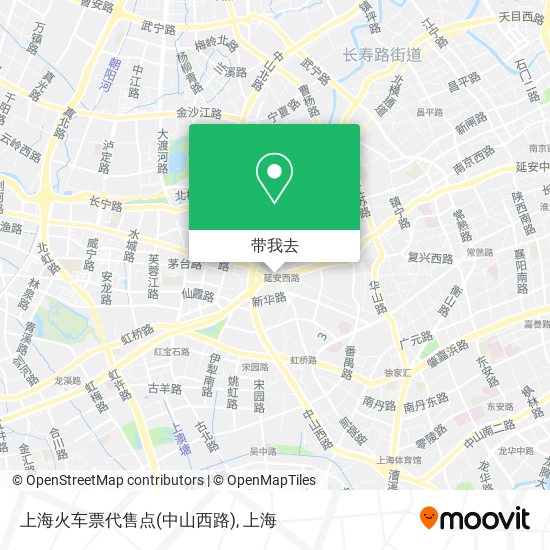 上海火车票代售点(中山西路)地图