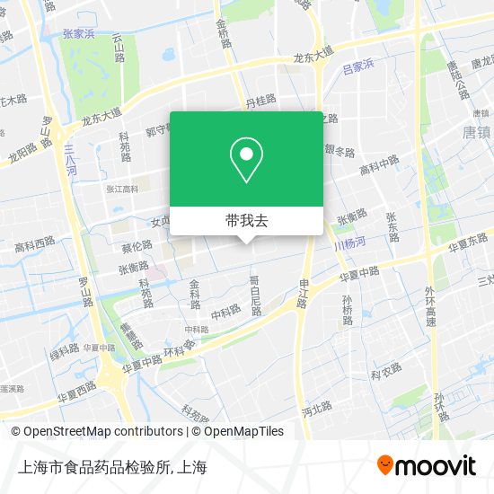 上海市食品药品检验所地图