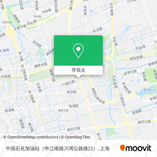 中国石化加油站（申江南路川周公路路口）地图
