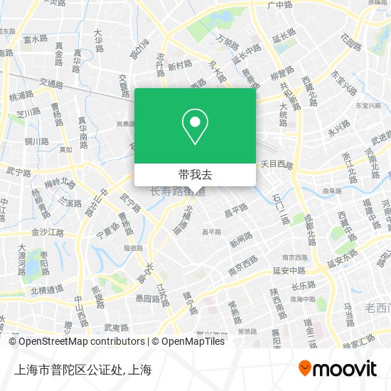 上海市普陀区公证处地图