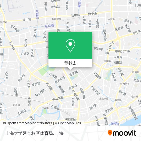 上海大学延长校区体育场地图