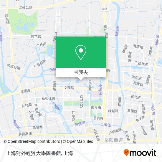 上海對外經貿大學圖書館地图