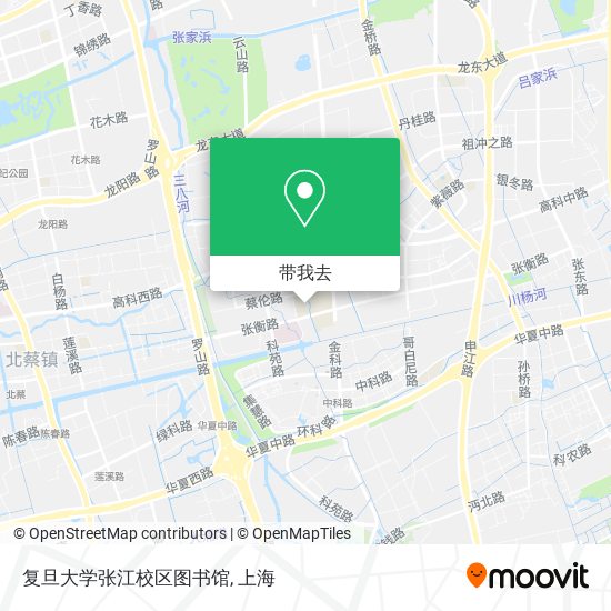 复旦大学张江校区图书馆地图