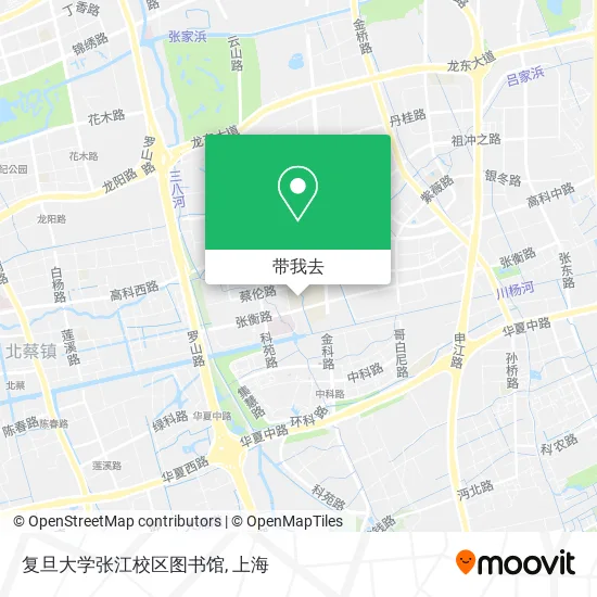 复旦大学张江校区图书馆地图