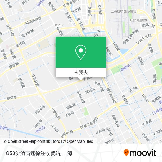 G50沪渝高速徐泾收费站地图