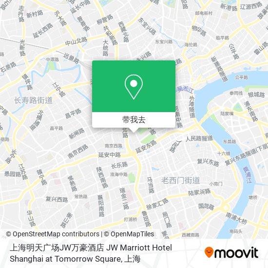 上海明天广场JW万豪酒店 JW Marriott Hotel Shanghai at Tomorrow Square地图