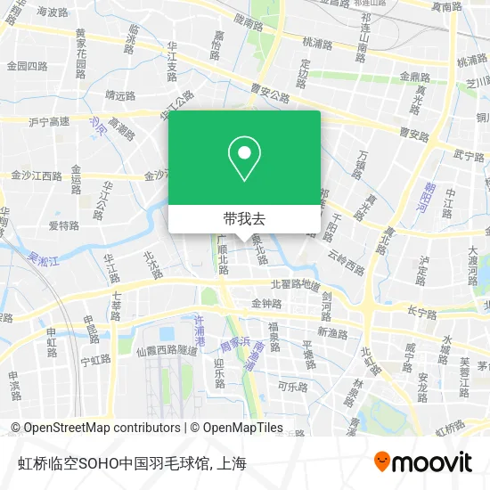 虹桥临空SOHO中国羽毛球馆地图