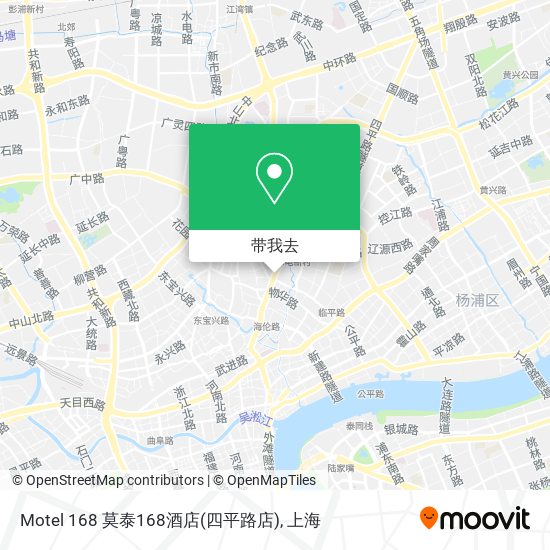 Motel 168 莫泰168酒店(四平路店)地图