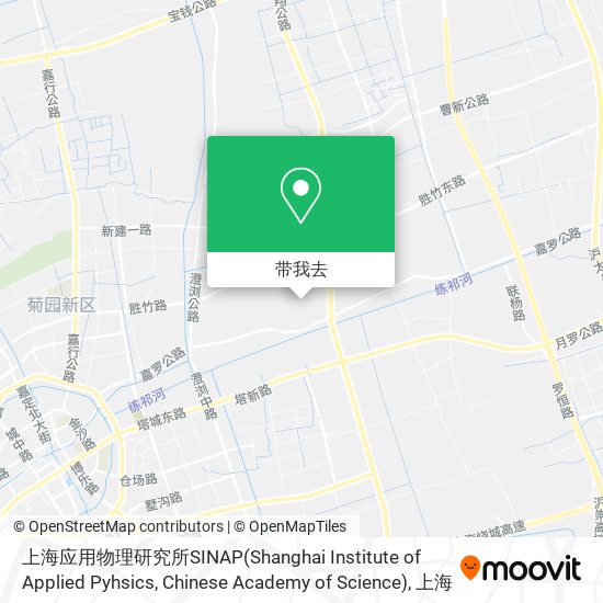 上海应用物理研究所SINAP(Shanghai Institute of Applied Pyhsics, Chinese Academy of Science)地图