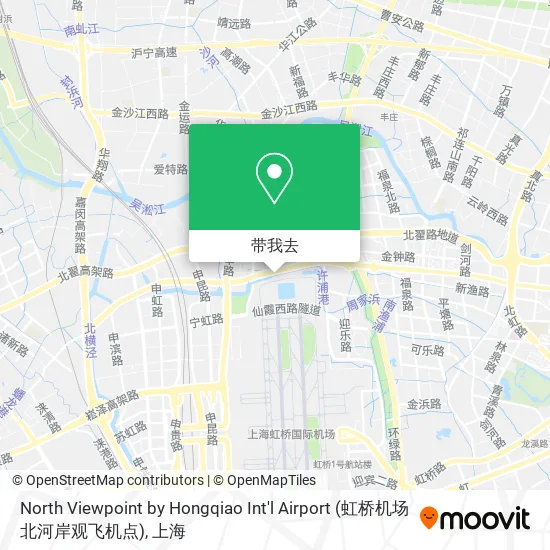 North Viewpoint by Hongqiao Int'l Airport (虹桥机场北河岸观飞机点)地图