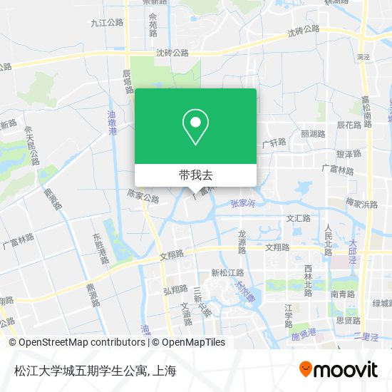 松江大学城五期学生公寓地图
