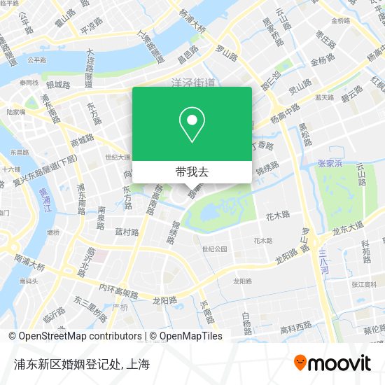 浦东新区婚姻登记处地图