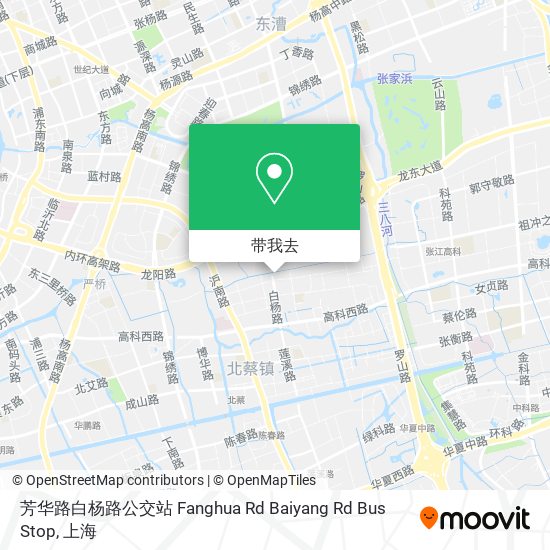 芳华路白杨路公交站 Fanghua Rd Baiyang Rd Bus Stop地图