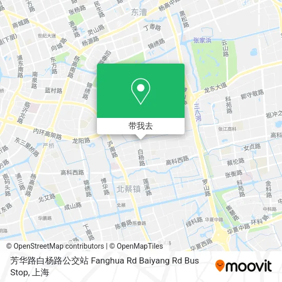 芳华路白杨路公交站 Fanghua Rd Baiyang Rd Bus Stop地图