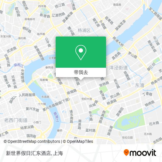 新世界假日汇东酒店地图