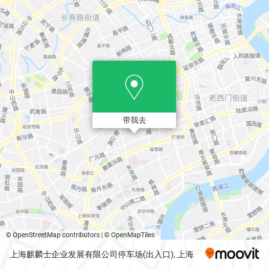 上海麒麟士企业发展有限公司停车场(出入口)地图
