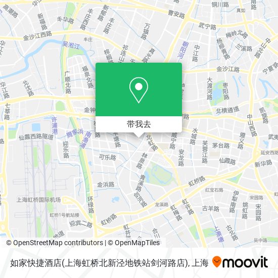 如家快捷酒店(上海虹桥北新泾地铁站剑河路店)地图