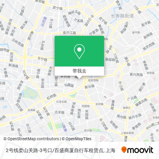 2号线娄山关路-3号口/百盛商厦自行车租赁点地图