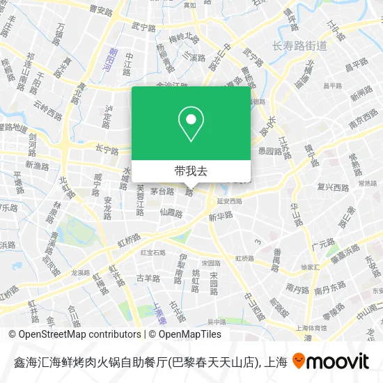 鑫海汇海鲜烤肉火锅自助餐厅(巴黎春天天山店)地图