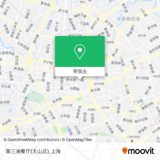 聚三湘餐厅(天山店)地图