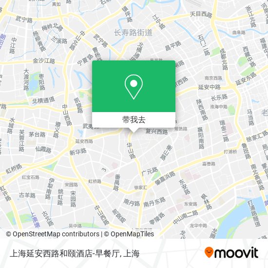上海延安西路和颐酒店-早餐厅地图