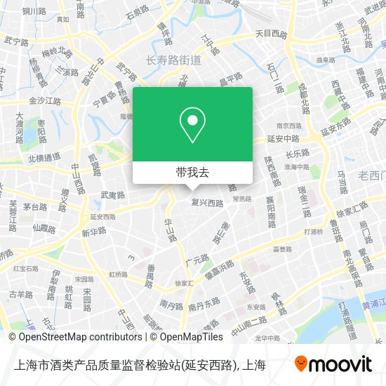 上海市酒类产品质量监督检验站(延安西路)地图