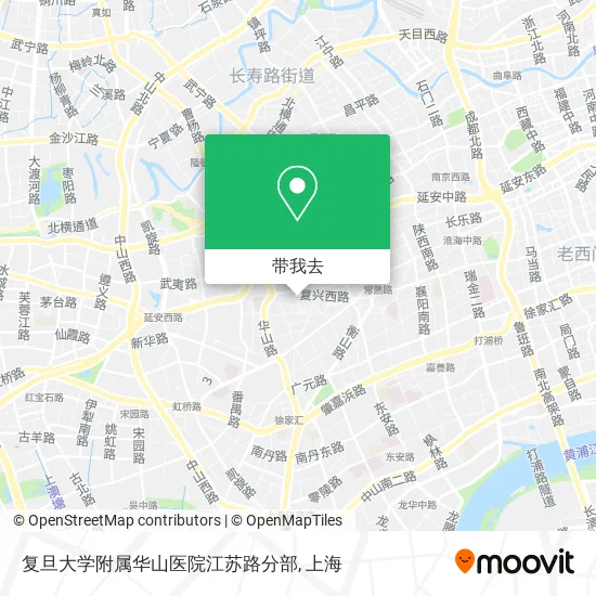 复旦大学附属华山医院江苏路分部地图