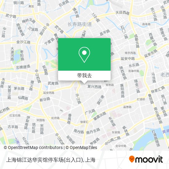 上海锦江达华宾馆停车场(出入口)地图