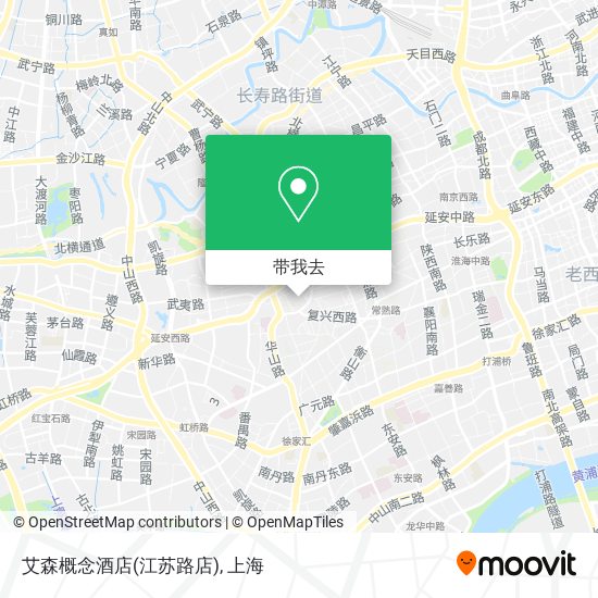 艾森概念酒店(江苏路店)地图