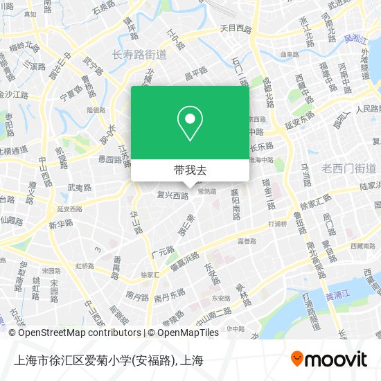 上海市徐汇区爱菊小学(安福路)地图