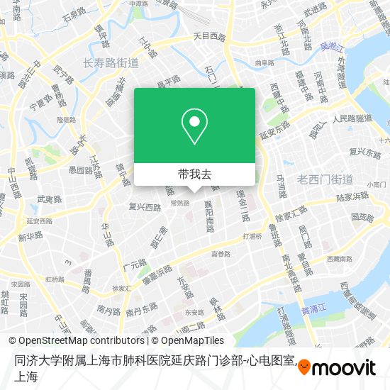 同济大学附属上海市肺科医院延庆路门诊部-心电图室地图