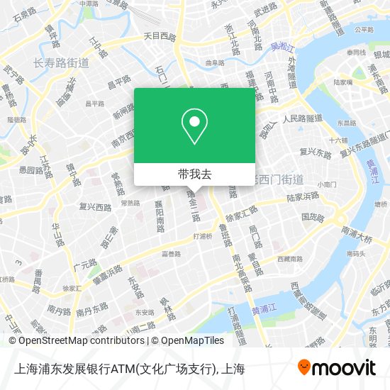 上海浦东发展银行ATM(文化广场支行)地图