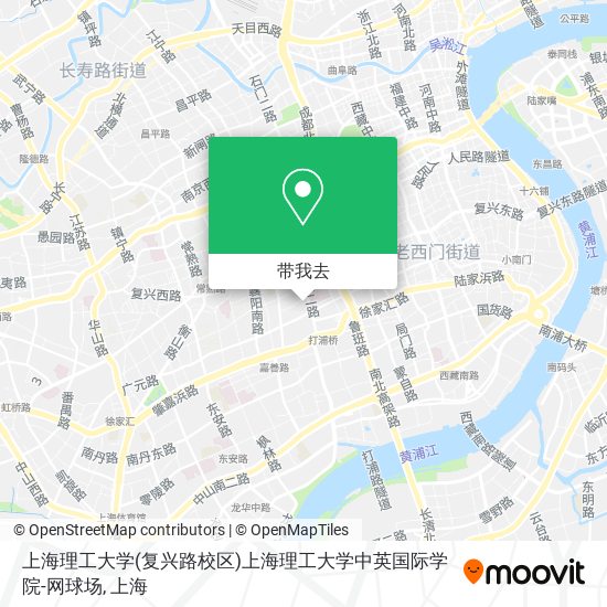 上海理工大学(复兴路校区)上海理工大学中英国际学院-网球场地图