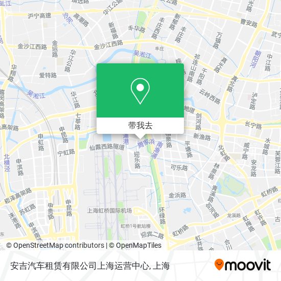 安吉汽车租赁有限公司上海运营中心地图