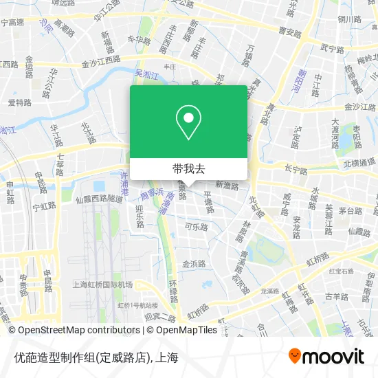 优葩造型制作组(定威路店)地图