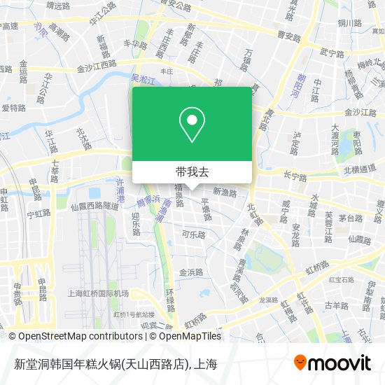 新堂洞韩国年糕火锅(天山西路店)地图