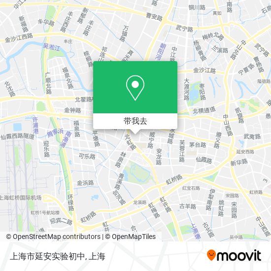 上海市延安实验初中地图