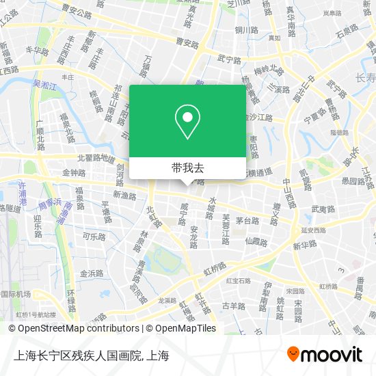 上海长宁区残疾人国画院地图