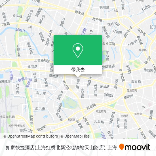 如家快捷酒店(上海虹桥北新泾地铁站天山路店)地图