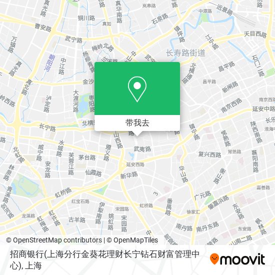 招商银行(上海分行金葵花理财长宁钻石财富管理中心)地图