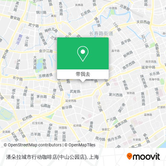 潘朵拉城市行动咖啡店(中山公园店)地图