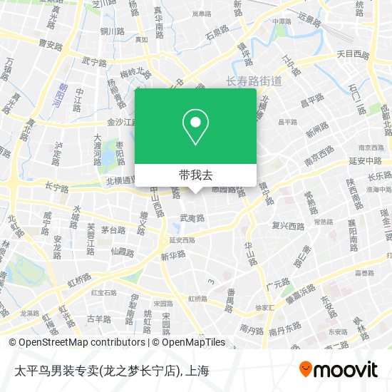 太平鸟男装专卖(龙之梦长宁店)地图