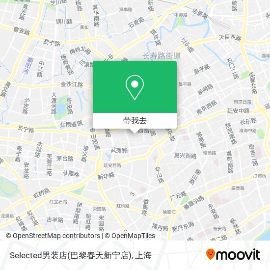 Selected男装店(巴黎春天新宁店)地图